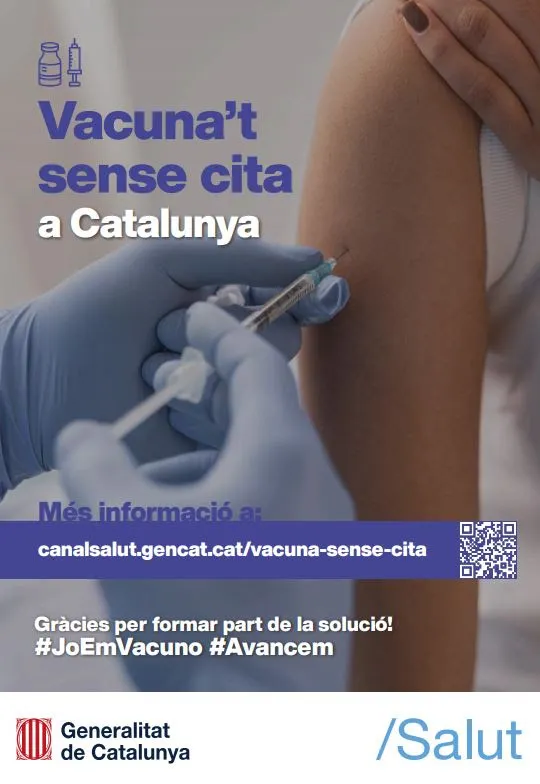 Salut impulsa la vacunació sense cita aquest mes d'agost