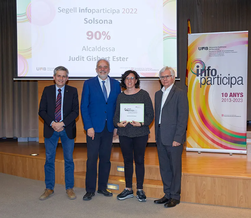 <strong>L'Ajuntament de Solsona revalida el reconeixement a la transparència amb el Segell Infoparticipa</strong>