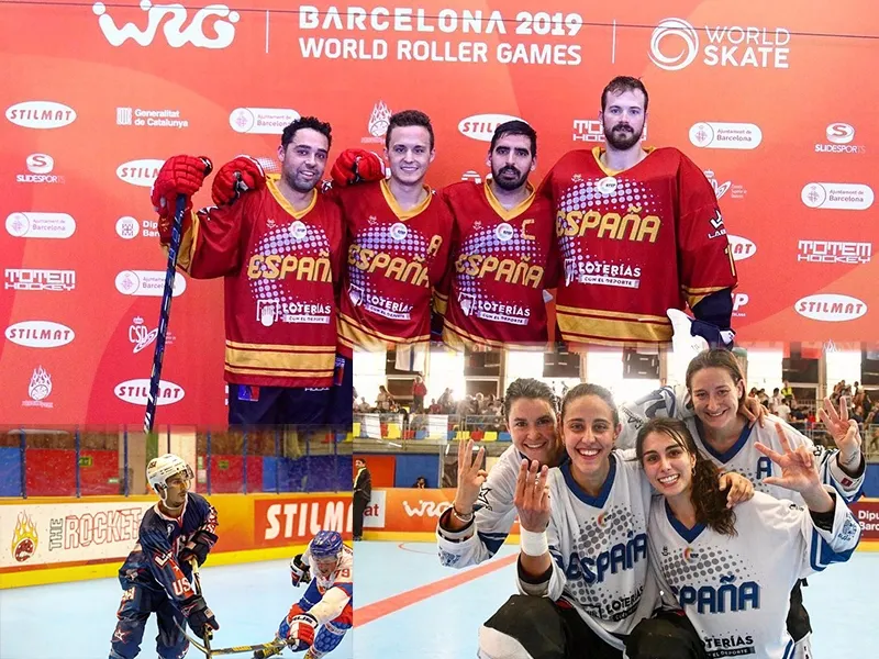 Fotomuntatge amb els absoluts del Cent Patins que han pres part als WRG'19 / Fotos: Facebook HCRCP