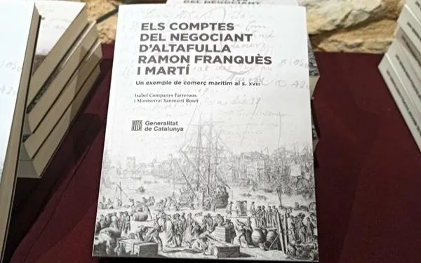 El llibre 'Els comptes del negociant d'Altafulla Ramon Franquès i Martí', disponible a l'Arxiu