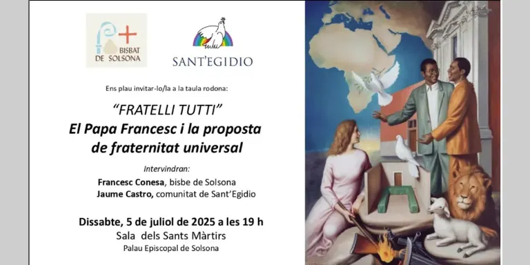 Solsona acull aquest dissabte una taula rodona amb el bisbe Conesa i el responsable de la Comunitat de Sant Egidi de Barcelona