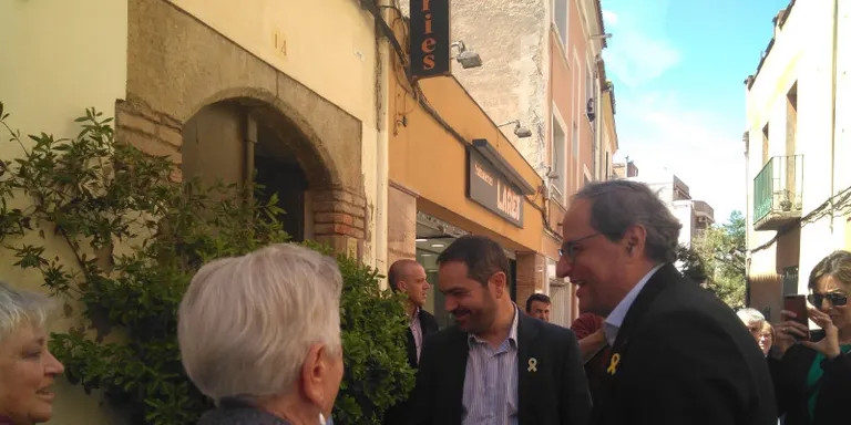 Quim Torra visita la ciutat convidat per Junts per Rubí
