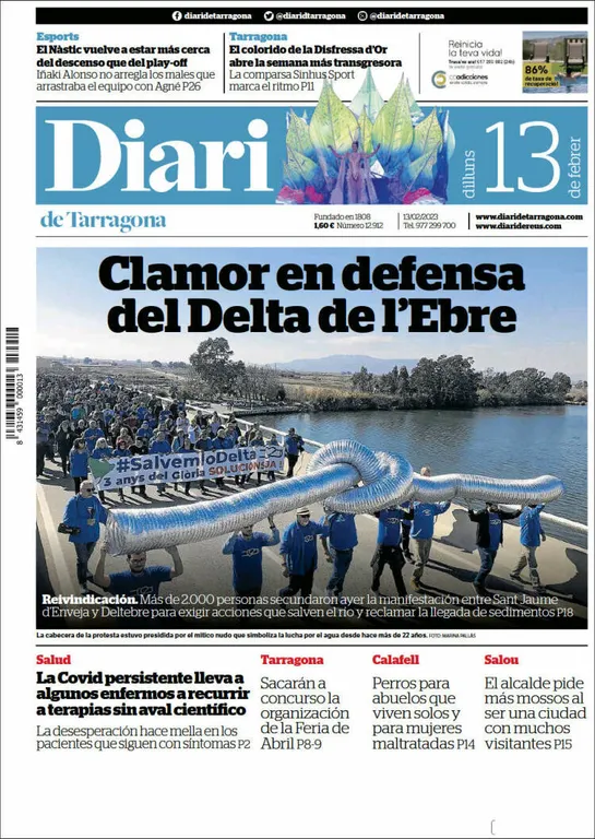 Consulta les portades dels diaris d'aquest 13 de febrer