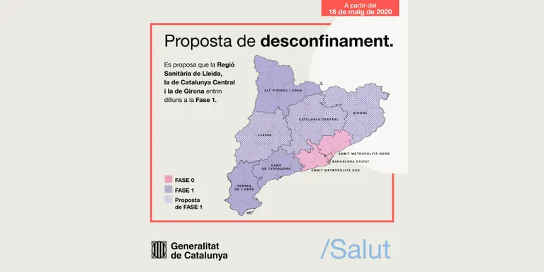 El Govern proposa que Lleida, Girona i la Catalunya Central passin a fase 1 i estudia què fer amb la regió metropolitana