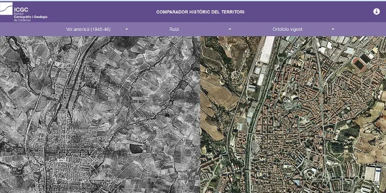 Una eina informàtica permet comparar el Rubí actual amb el de fa 70 anys