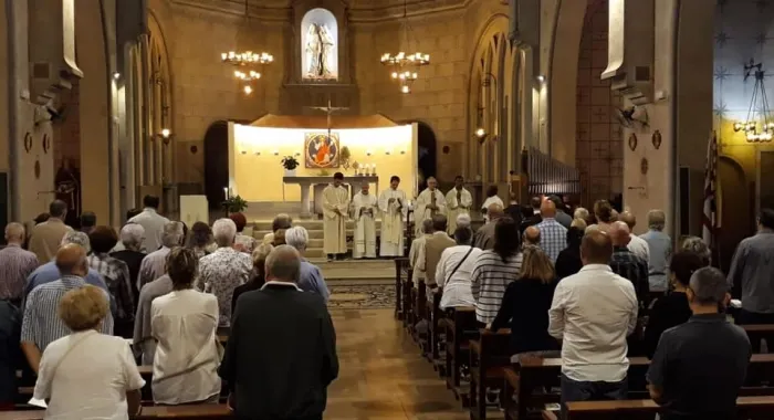 Ahir es va fer la pregà ria del trà nsit de Sant Francesc d'AssÃs ( Foto: Xavi Salbanyà )