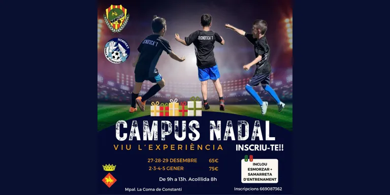 Constantí acollirà una nova edició del campus de futbol aquest Nadal