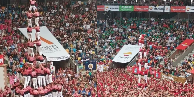 Sort diferent de les dues colles vallenques al Concurs de Castells