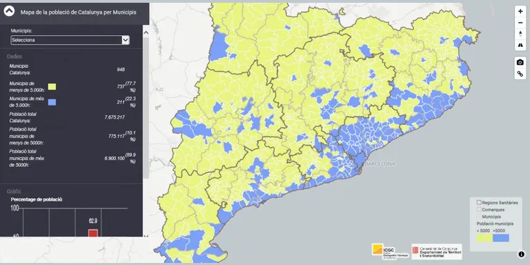 L’ICGC habilita un mapa per saber l’evolució de la desescalada per municipis