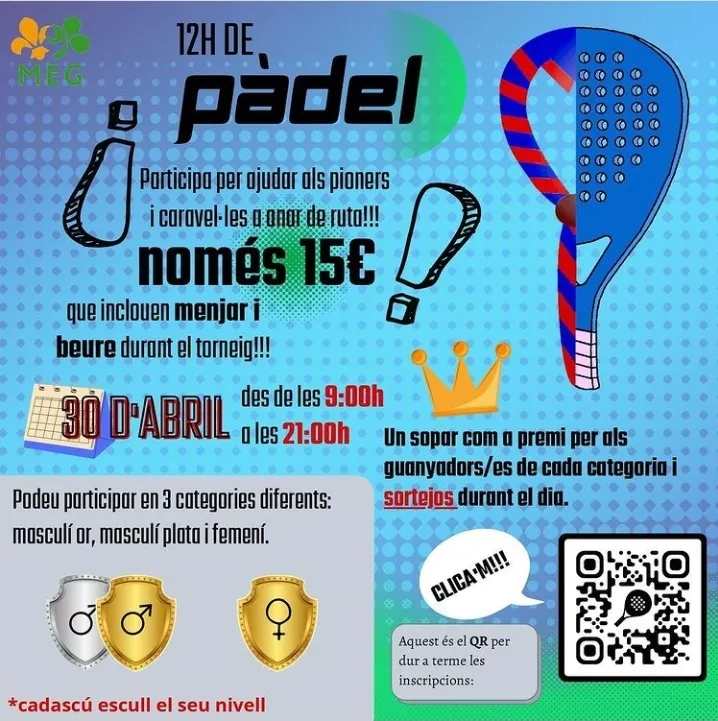 Els escoltes organitzen un torneig de pàdel