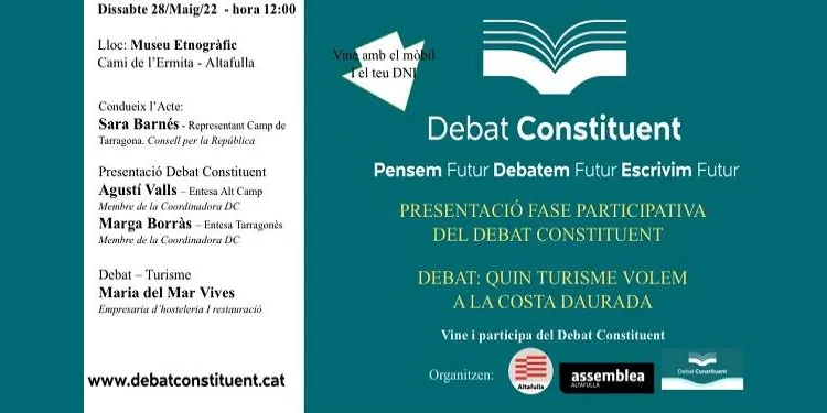 Altafulla acollirà una jornada sobre el model turístic de la vila, a càrrec de Debat Constituent i l'ANC