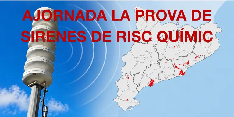 Protecció Civil ajorna la prova de sirenes de risc químic prevista per aquest dilluns per les previsions de pluges