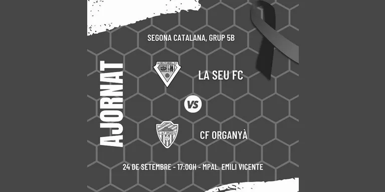 Ajornat el derbi comarcal entre La Seu FC i el CF Organyà