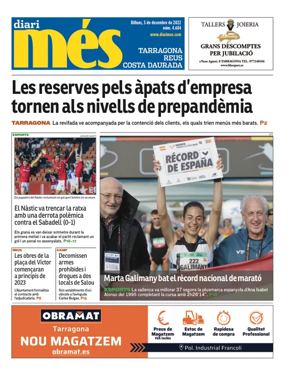 Consulta les portades dels diaris d'aquest 5 de desembre
