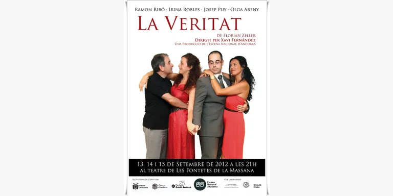 Dos actors de la Seu en escena a l'obra 'La Veritat', de Florian Zeller