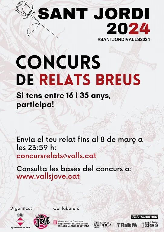 Valls convoca una nova edició del concurs de relats breus de Sant Jordi