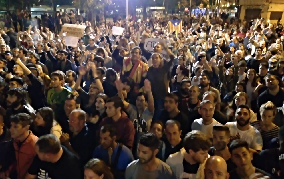 Marxa reivindicativa a Pineda i Calella pels fets del 3 d'octubre d'ara fa un any