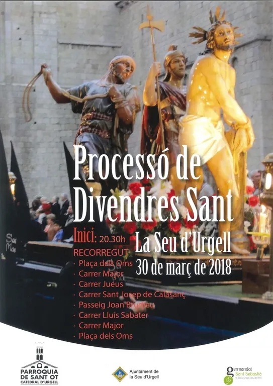 La Processó del Sant Enterrament recorrerà el centre de la Seu d'Urgell aquest Divendres Sant