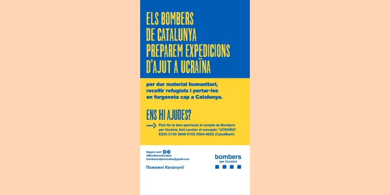 El parc de Bombers de Solsona és un punt d'informació i recollida de material per a Ucraïna