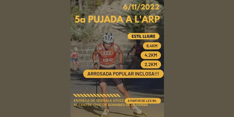 Cinquena edició de la Pujada a l'Arp de rollerski, aquest diumenge