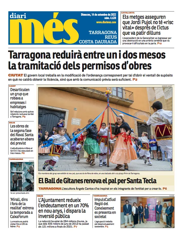 T'expliquem les portades dels diaris del territori d'aquest 14 de setembre