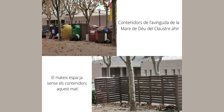 Solsona dona la benvinguda al porta a porta inundant els contenidors de deixalles