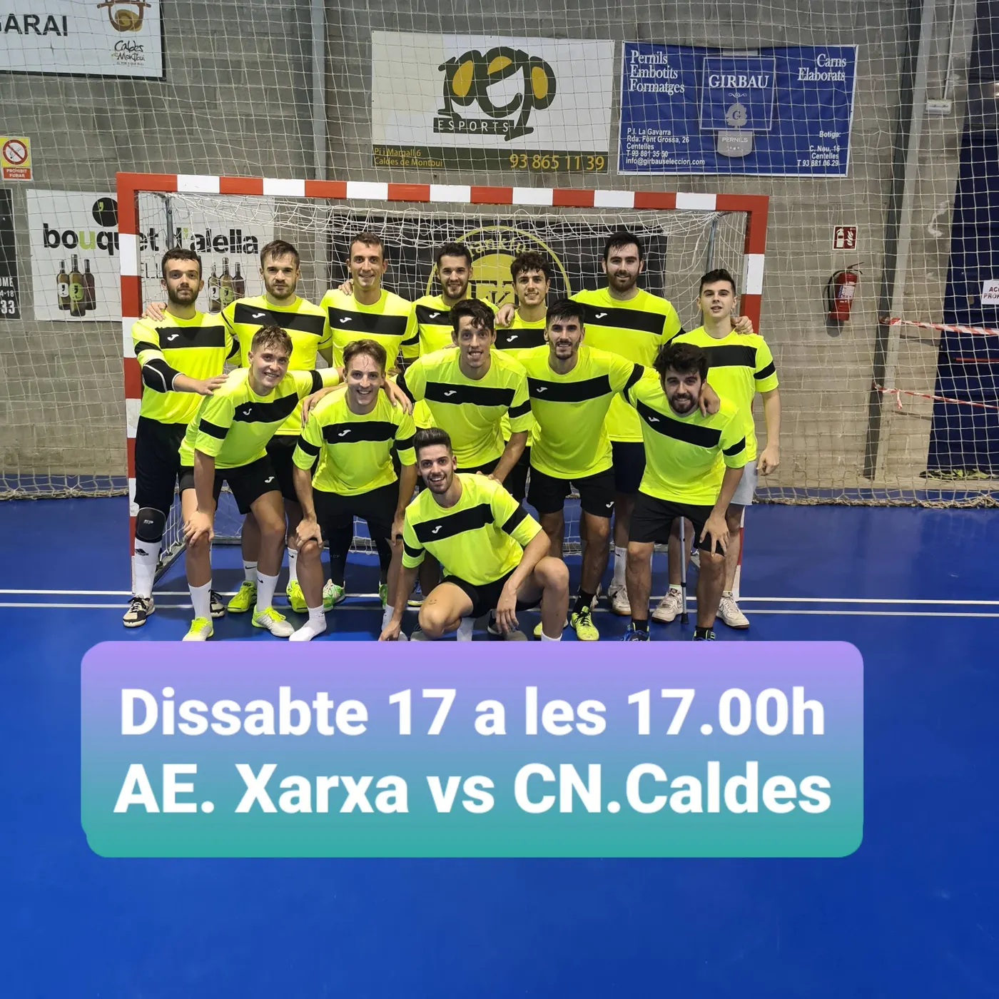 Els primers equips de futbol i bàsquet masculíns, el futbol sala masculí i l’equip de touch rugby del centre protagonitzen la jornada esportiva calderina del cap de setmana