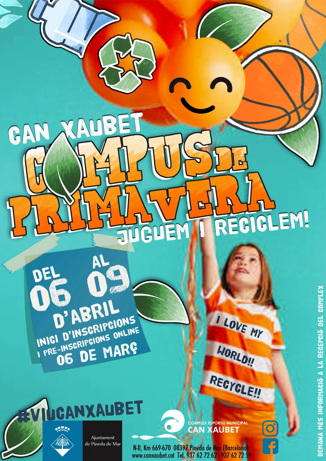 Ja us podeu inscriure al Campus de Primavera de Can Xaubet, Juguem i Reciclem!