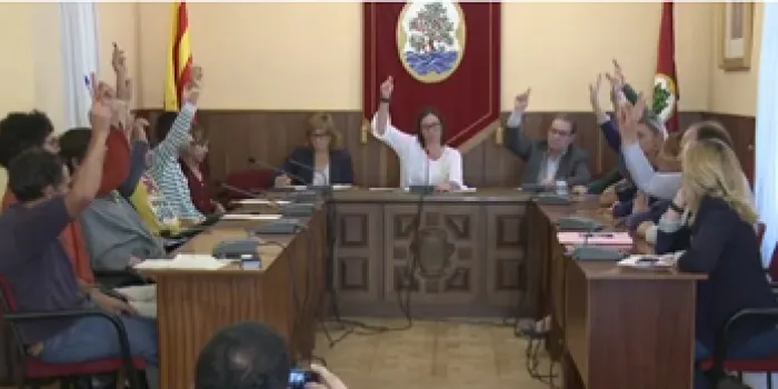 L’Ajuntament d’Arenys de Mar aprova la moció per aturar la suspensió de l’autonomia de Catalunya