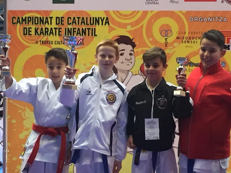 Bernat Vilà i Ylenia Jiménez, campions de Catalunya de karate