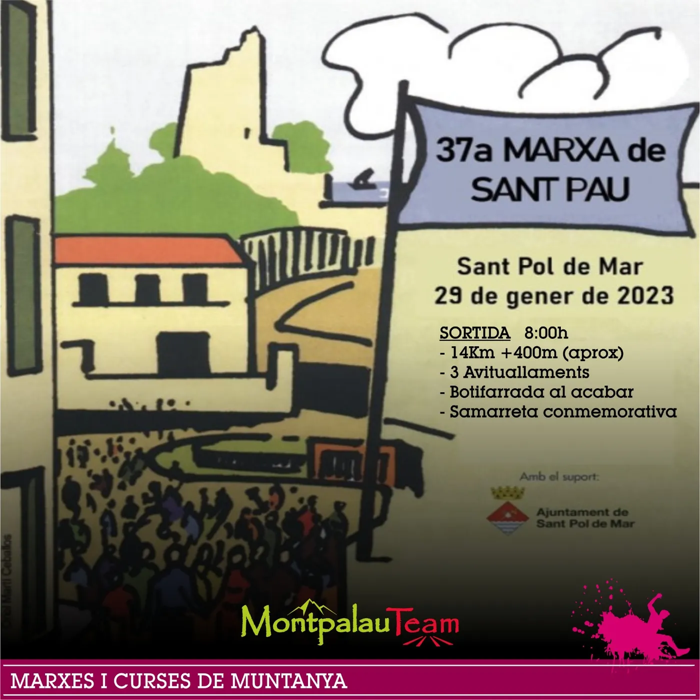 Una vintena de corredors pinedencs participaran a la 37ena Marxa de Sant Pau de Sant Pol