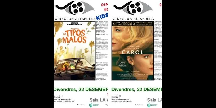 El Cineclub Altafulla Link proposa una sessió doble per aquest divendres