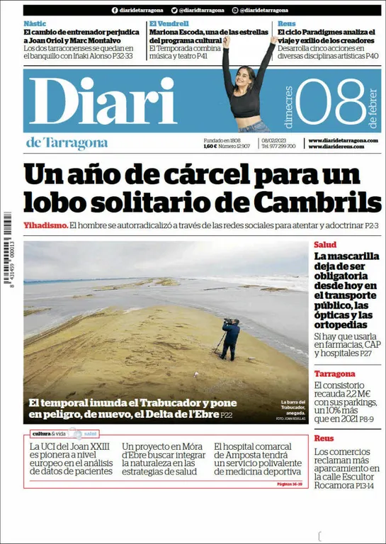 Consulta les portades dels diaris d'aquest 8 de febrer
