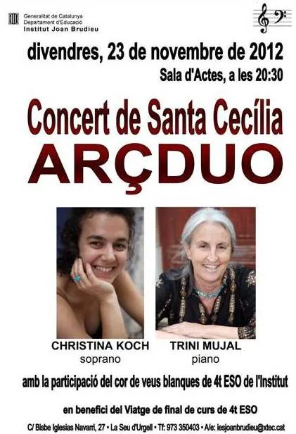 Concert de Santa Cecília a l'Institut Joan Brudieu
