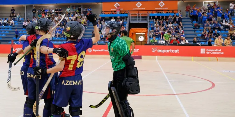 L'arenyenc Gabriel Espàrrech del Barça aleví d'hoquei guanya el Campionat de Catalunya
