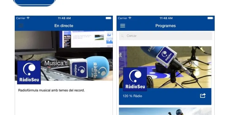 RàdioSeu estrena una nova aplicació per a mòbils amb la programació 'A la carta'