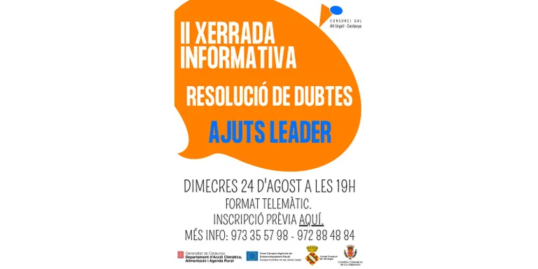 Xerrada informativa sobre els ajuts Leader a l'Alt Urgell i la Cerdanya