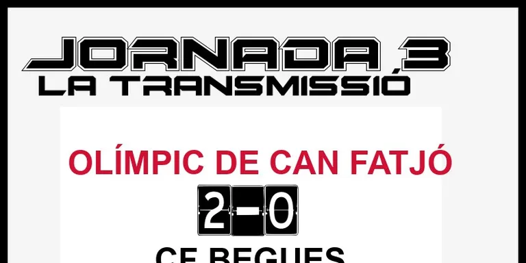 A PEU DE CAMP - JORNADA 3 - OLÍMPIC CAN FATJÓ