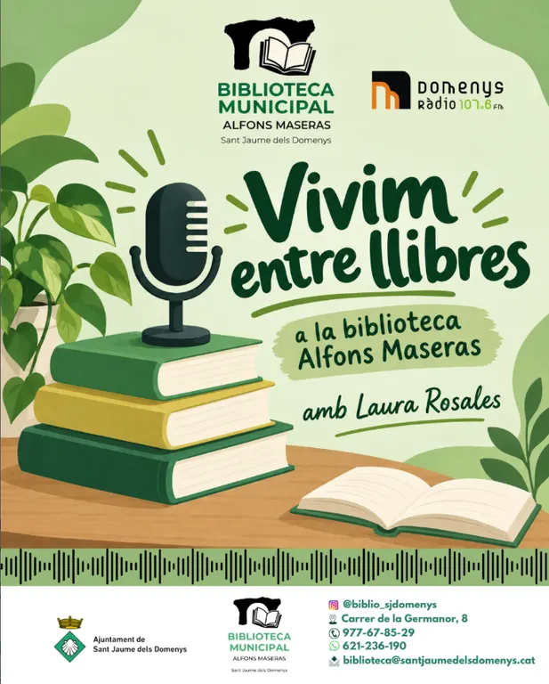 S’estrena un nou podcast a Domenys Ràdio en col·laboració amb la Biblioteca Alfons Maseras