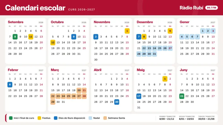 El 2 de novembre, nou dia de lliure disposició a les escoles i instituts públics de Rubí
