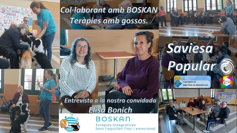 “Teràpia assistida amb gossos” amb la entrevista a l’Elisa Bonich dins del nostre grup de SAVIESA POPULAR.