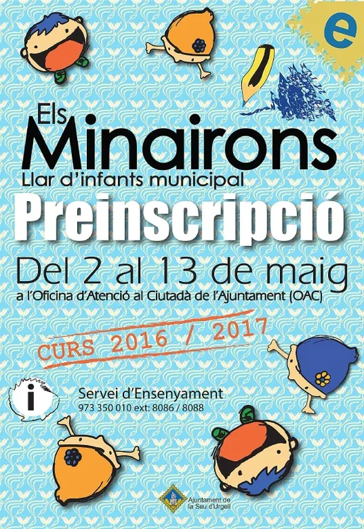 Aprovades les bases d'admissió a la Llar d'Infants municipal Els Minairons