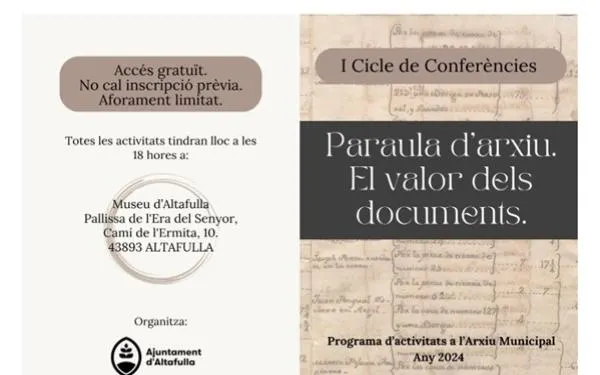 La cerca d’informació sobre la desaparició de nadons, aquest divendres a debat en el cicle de xerrades de l’Arxiu d’Altafulla