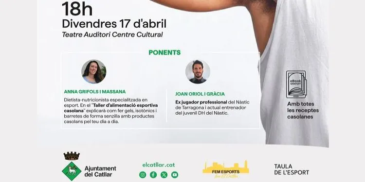 El Catllar organitza una jornada de nutrició esportiva aquest divendres al Teatre Auditori Centre Cultural