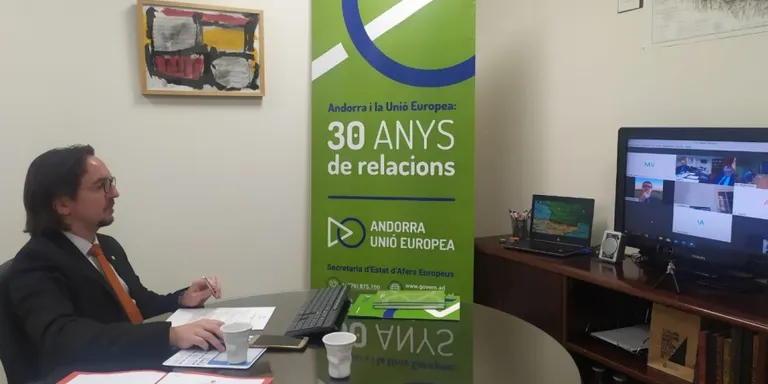 Trobada telemàtica entre Andorra i Espanya sobre la situació causada per la COVID-19