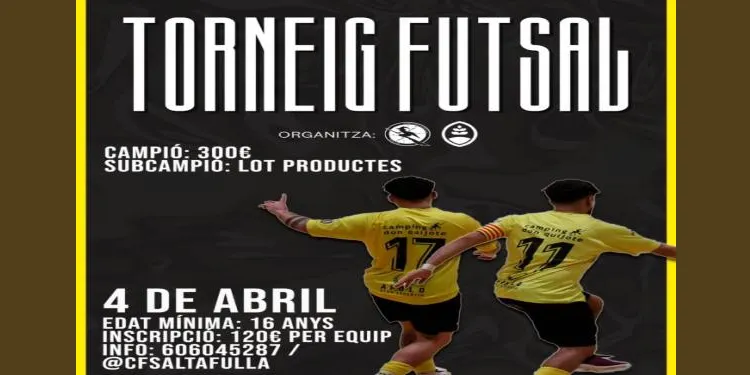 Últimes places per al Torneig 12 hores del 4 d’abril del CFS Altafulla