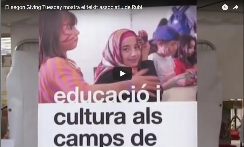 El segon Giving Tuesday mostra el teixit associatiu de Rubí