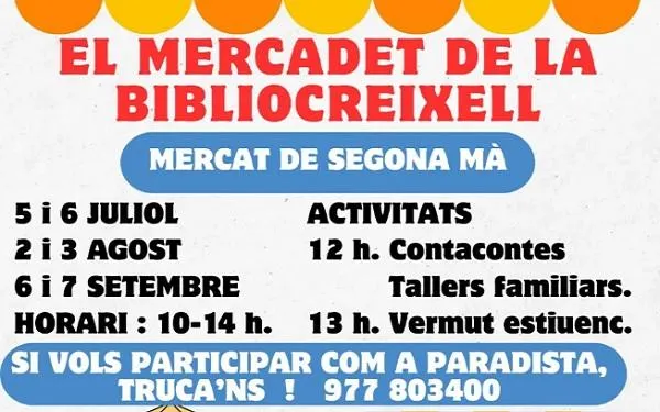 Creixell acull aquest cap de setmana un mercat de segona mà