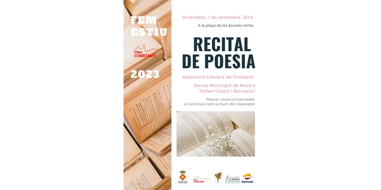 Un recital de poesia de l’Associació Literària tanca avui el cicle “Fem Estiu, Fem Constantí”