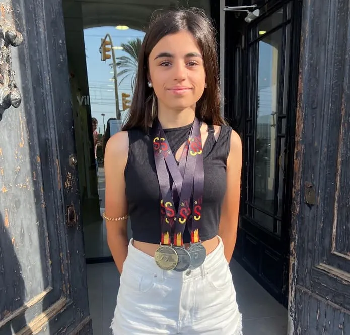 Candela Pérez, subcampiona d’Espanya infantil de ciclisme en ruta